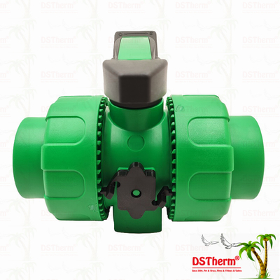 Boule de verrouillage PPR Double Union Ball Valve avec boule en plastique S2.5 20-63MM LOGO personnalisé