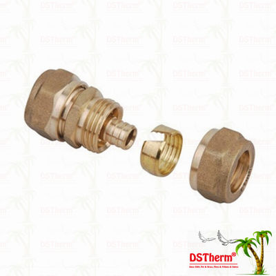 Garnitures en laiton de accouplement filetées égales Logo Screw Fittings Middle Weight adapté aux besoins du client par couleur en laiton de Pex