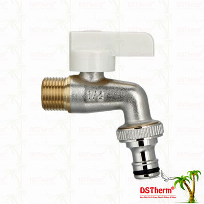 Robinet à soupape en plastique blanc ergonomique avec manche personnalisé et spécification 1/2"*3/4"