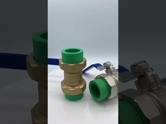 Type plus lourd de robinet à tournant sphérique de double union en laiton de 110mm à passage intégral