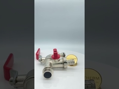 Bibcock extérieur en laiton chromé avec poignée en acier