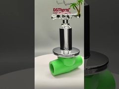 Valve à bille de luxe PPR chromée avec poignée croisée Cartouche en cuivre