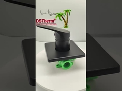 Ventilateur de mélange de douche à trois voies de panneau carré Ppr plaqué noir