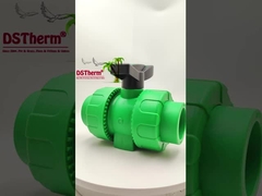 Boule de verrouillage PPR Double Union Ball Valve avec boule en plastique S2.5 20-63MM LOGO personnalisé