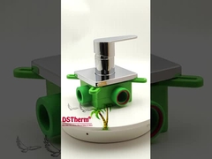 Mitigeur de douche chromé 3 voies en PPR avec panneau carré 20 25mm 2 en 1 sortie