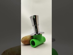 Robinet d'arrêt chromé en PPR avec poignée antidérapante pour tuyauterie de 20-40mm, taille personnalisable