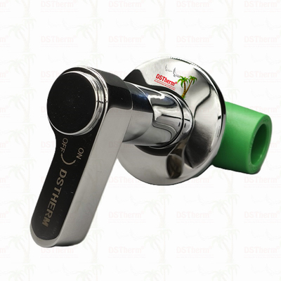 Valve à bille PPR de luxe en cuivre-plastique résistant à la corrosion