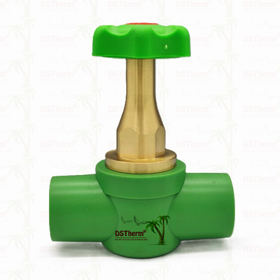 Valve à bille PPR de luxe en cuivre-plastique résistant à la corrosion