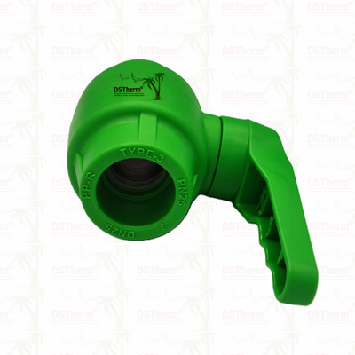 Valve à bille en plastique PPR avec manche ondulée et manche ondulée en laiton à bille ergonomique 20-63 mm