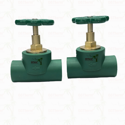 Cartouche de soupape d'arrêt de type plus lourd personnalisée avec poignée verte Cartouche de cuivre de cuivre Spindle de soupape de haut