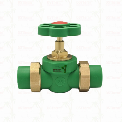 PPR Double Union Ball Valve Exposé Installation Résistant à la corrosion Taille personnalisée