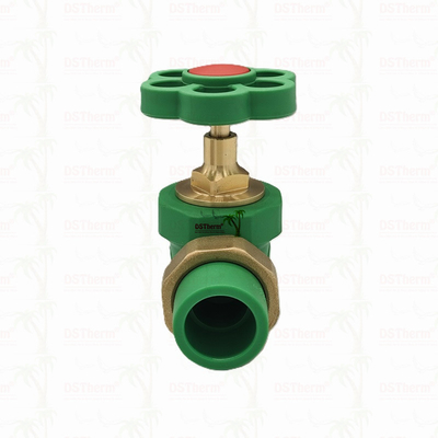 PPR Double Union Ball Valve Exposé Installation Résistant à la corrosion Taille personnalisée