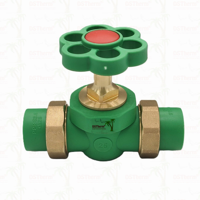 PPR Double Union Ball Valve Exposé Installation Résistant à la corrosion Taille personnalisée