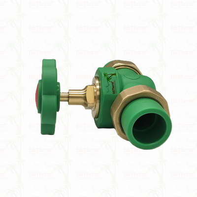 PPR Double Union Ball Valve Exposé Installation Résistant à la corrosion Taille personnalisée