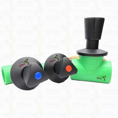 Valve d'arrêt Ppr enduite en noir avec poignée triangulaire Valve de précision à débit noir revêtement noir électrophorétique