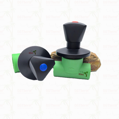Valve d'arrêt Ppr enduite en noir avec poignée triangulaire Valve de précision à débit noir revêtement noir électrophorétique