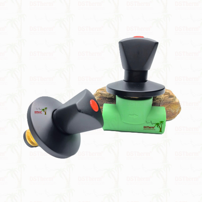 Valve d'arrêt Ppr enduite en noir avec poignée triangulaire Valve de précision à débit noir revêtement noir électrophorétique