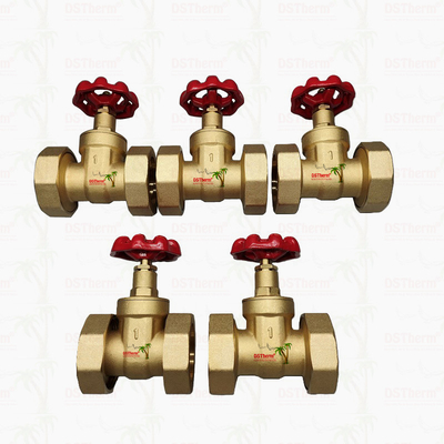 Valve de porte en laiton Union avec poignée en fonte rouge à débit élevé 1/2 "-4" Taille personnalisée