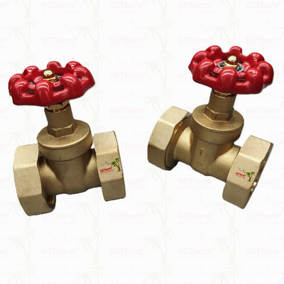 Valve de porte en laiton Union avec poignée en fonte rouge à débit élevé 1/2 "-4" Taille personnalisée