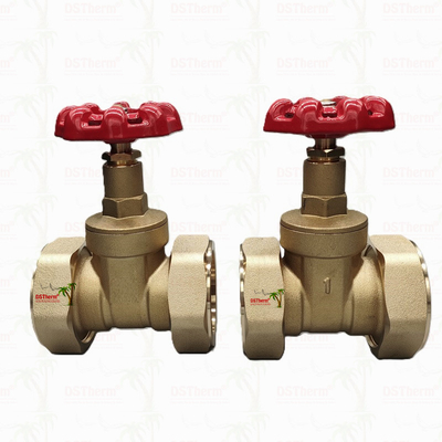 Valve de porte en laiton Union avec poignée en fonte rouge à débit élevé 1/2 "-4" Taille personnalisée