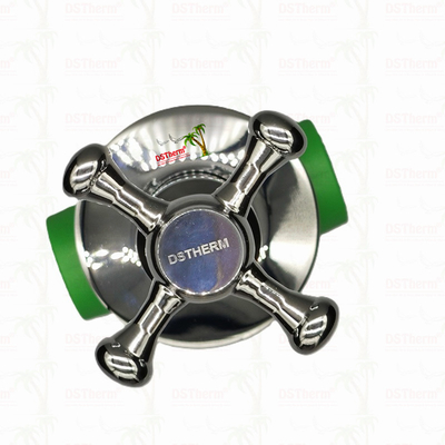 Valve à bille de luxe PPR chromée avec poignée croisée Cartouche en cuivre