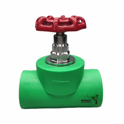 Valve d'arrêt PPR noire avec cartouche couleur chrome / laiton certifiée ISO 15784
