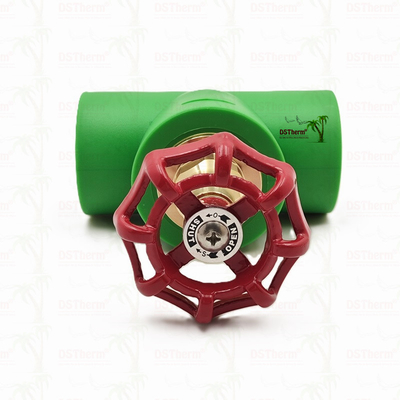 Valve d'arrêt PPR noire avec cartouche couleur chrome / laiton certifiée ISO 15784