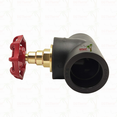 Valve d'arrêt PPR noire avec cartouche couleur chrome / laiton certifiée ISO 15784