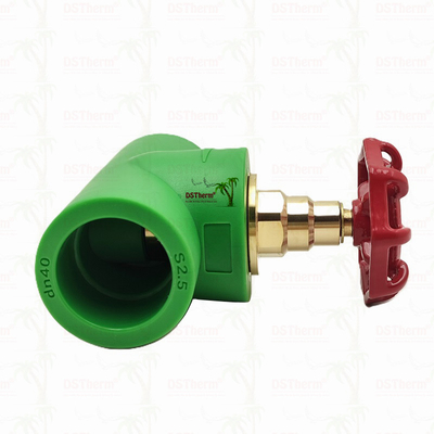 Valve d'arrêt PPR noire avec cartouche couleur chrome / laiton certifiée ISO 15784