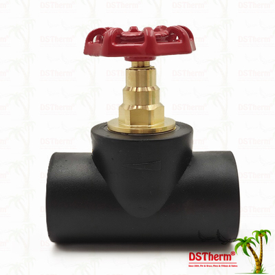 Valve d'arrêt PPR noire avec cartouche couleur chrome / laiton certifiée ISO 15784