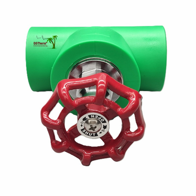 Valve d'arrêt PPR noire avec cartouche couleur chrome / laiton certifiée ISO 15784