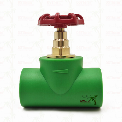 Valve d'arrêt PPR noire avec cartouche couleur chrome / laiton certifiée ISO 15784