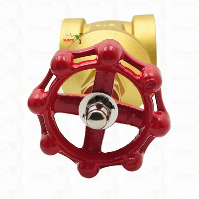 Vanne à boisseau en laiton avec poignée rouge 2 1/2" Taille personnalisée Capacité de charge haute pression