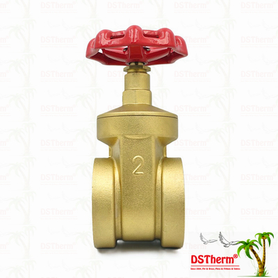 Valve de porte en laiton avec poignée rouge 2 " Taille personnalisée Capacité de support haute pression