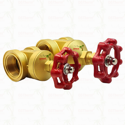 Valve de porte en laiton avec poignée rouge 2 " Taille personnalisée Capacité de support haute pression