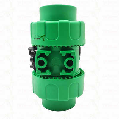 Boule de verrouillage PPR Double Union Ball Valve avec boule en plastique S2.5 20-63MM LOGO personnalisé