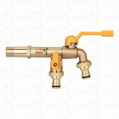 Faucets de cuivre à double sortie en cuivre à longue traction
