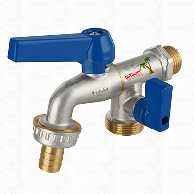 Robinet universel classique en aluminium de taille moyenne, robinet à double sortie, robinet en laiton 1/2"*3/4"*3/4"