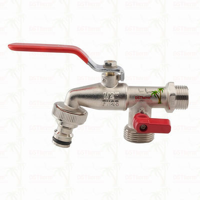 Moyenne classique universel double sortie Bibcocks cuivre robinet en laiton robinet en laiton 1/2 "* 3/4" * 3/4 "-1" * 3/4 "* 3/4"