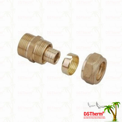 Garnitures en laiton de accouplement filetées égales Logo Screw Fittings Middle Weight adapté aux besoins du client par couleur en laiton de Pex