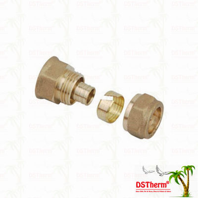 Garnitures en laiton de accouplement filetées égales Logo Screw Fittings Middle Weight adapté aux besoins du client par couleur en laiton de Pex