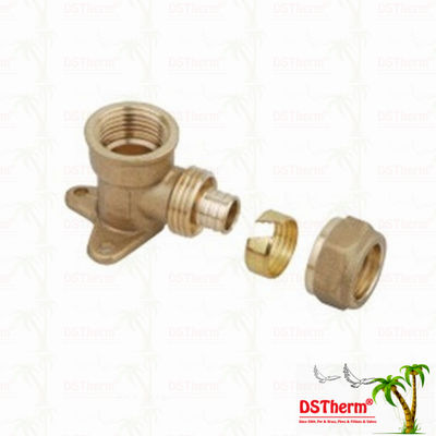 Garnitures en laiton filetées égales Logo Screw Fittings Middle Weight adapté aux besoins du client par couleur en laiton de Pex de pièce en t