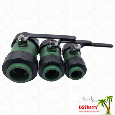 Vanne à boisseau sphérique à double union PPR avec bille en laiton et poignée en fer, 20-63MM, LOGO personnalisé