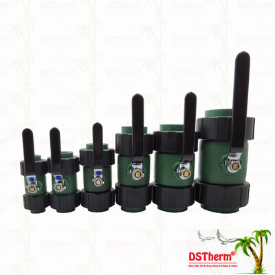 Vanne à boisseau sphérique à double union PPR avec bille en laiton et poignée en fer, 20-63MM, LOGO personnalisé