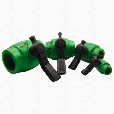 Ventilateur à bille à débit rapide à forage complet PPR avec cartouche en laiton pour tuyau PPR 20-63MM personnalisable