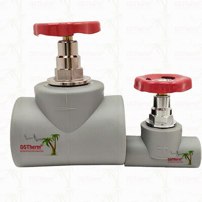 Ventilateur d'arrêt PPR gris chromé avec cartouche en laiton Ventilateur global 20-110 mm