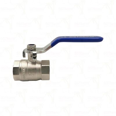 PN25 soupape à bille en laiton à bille chromée femelle x femelle plein port 1/2" ′′ 4′′