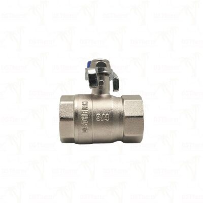 PN25 soupape à bille en laiton à bille chromée femelle x femelle plein port 1/2" ′′ 4′′