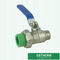Type moyen en laiton soupape de commande de robinet à tournant sphérique des syndicats de Ppr double d'écoulement d'eau