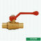 Le robinet à tournant sphérique fournisseur de couleur de valves de tuyau de PEX de l'eau moyenne en laiton de poids a adapté le robinet aux besoins du client à tournant sphérique en laiton forgé